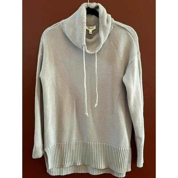 Haven Well Within Women's Fog Cowl Neck Knit Sweater Medium Pullover Light Gray - Picture 1 of 5